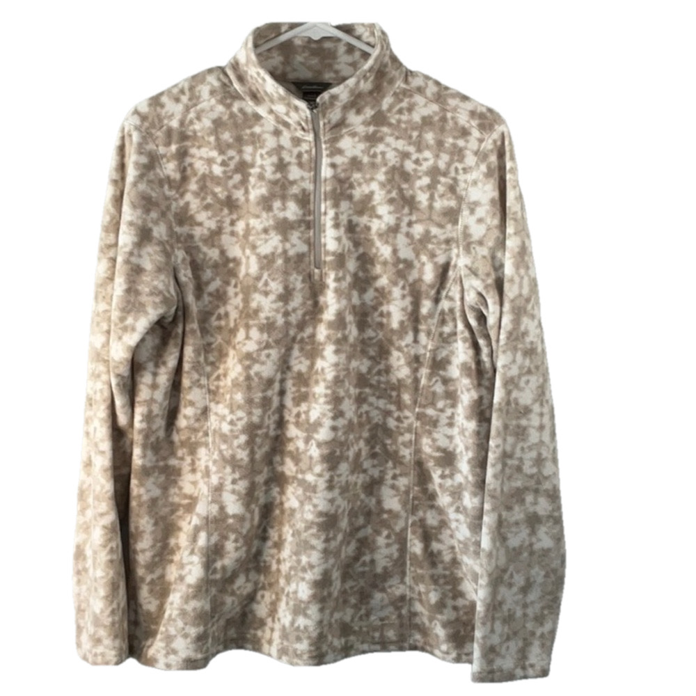 Eddie Bauer Cream and Tan Sweater